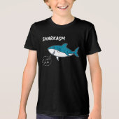 Funny Sharkasm 'I Love Salad' Cartoon T-Shirt Grap トライブレンドＴシャツ (正面)
