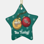 Funny Sheep Christmas Candy Baa Humbug Cartoon セラミックオーナメント (左)