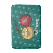 Funny Sheep Christmas Candy Baa Humbug Cartoon バスマット (正面縦)