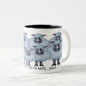 Funny Sheep Design Mug ツートーンマグカップ (正面右)