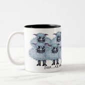 Funny Sheep Design Mug ツートーンマグカップ (左)