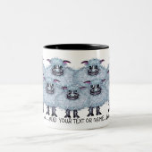 Funny Sheep Design Mug ツートーンマグカップ (中央)