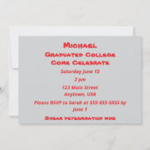 Funny Sheep Graduation 招待状 (裏面)