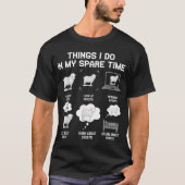Funny Sheep Lover Things I Do Meme Design Tシャツ (正面)
