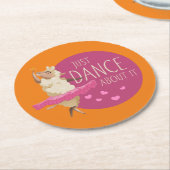 Funny Sheep Message - Just Dance About It 1 ラウンドペーパーコースター (アングル)