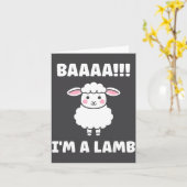 Funny Sheep Quote Baaah I'm A Lamb  カード (黄色い花)