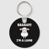 Funny Sheep Quote Baaah I'm A Lamb  キーホルダー (正面)