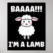 Funny Sheep Quote Baaah I'm A Lamb  ポスター (正面)