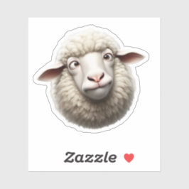 Funny Sheep Sticker – Cross‑Eyed Sheep シール