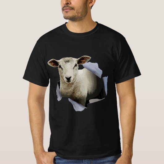 Funny Sheep T, Sheep Lover , Farm Animal  Tシャツ (正面)