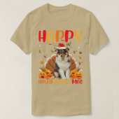 Funny Sheltie Dog Lover Happy Sheltie HelloThanksM Tシャツ (デザイン正面)