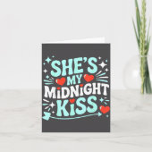 Funny She's My Midnight Kiss Valentine Matching Co カード (正面)