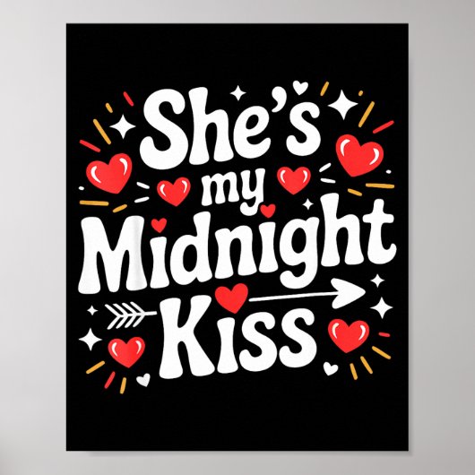 Funny She's My Midnight Kiss Valentine Matching Co ポスター (正面)