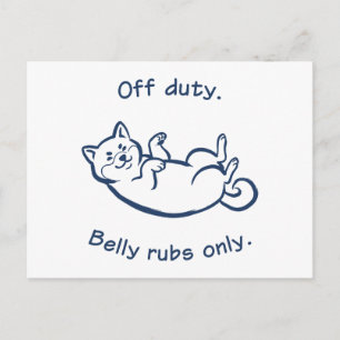 Funny Shiba Inu Belly Rubs Only Postcard ポストカード