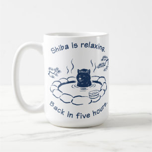 Funny Shiba Inu Onsen Hot Spring Coffee Mug コーヒーマグカップ