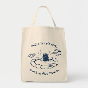 Funny Shiba Inu Onsen Hot Spring Tote Bag トートバッグ