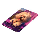 Funny Shih Tzu Puppy Smiling (Dog Days) マグネット (左側)