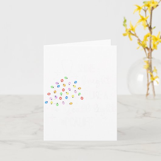 Funny Shine Bright Like A Call Light Christmas Pca カード (黄色い花)