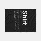 Funny Shirt Definition Quirky Definition Design  フリースブランケット (正面(横))