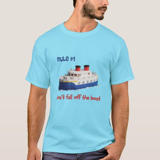 Funny Shirt - Rule #1 Don’t Fall Off the Boat Tシャツ (正面)