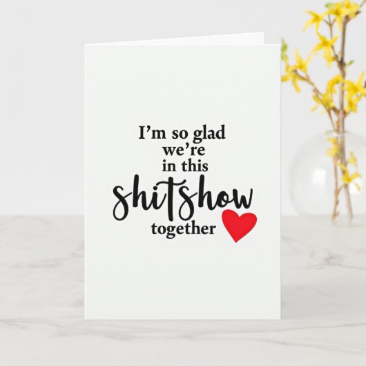 Funny Shitshow Love Card カード (黄色い花)