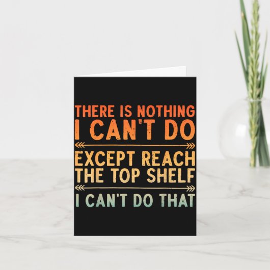 Funny Short People Art For Men Women Short Girl Sh カード (正面)