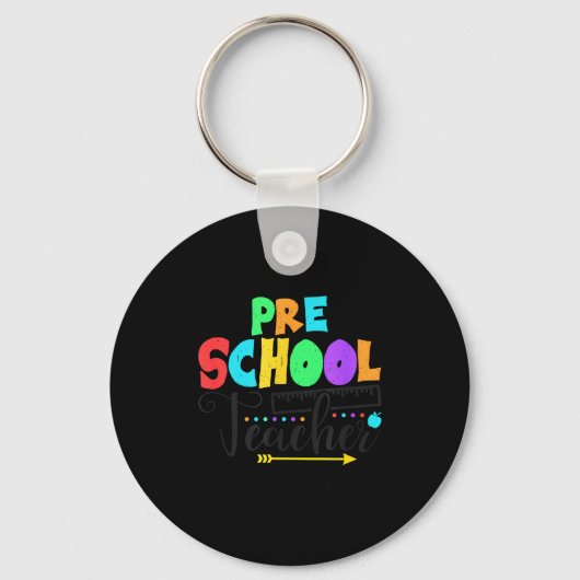 Funny Short School Teacher Quote Saying Pre School キーホルダー (正面)