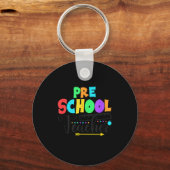 Funny Short School Teacher Quote Saying Pre School キーホルダー (正面)