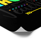 Funny Short School Teacher Quote Saying Pre School ポスター (角)