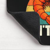 Funny Shrimn' Ain't Easy Shrimp Cool Fishing Fishe マウスパッド (コーナー)