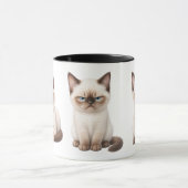 Funny Siamese Cat Expressions Coffee Mug マグカップ (中央)