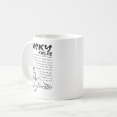 Funny Siberian Husky Dog Hand Drawn Art Men Women コーヒーマグカップ (正面左)