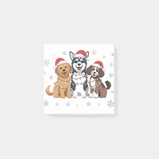 Funny Siberian Husky Dog Lover Christmas Tree   ポストイット (正面)
