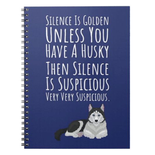 Funny Siberian Husky Gifts Dog Quote Parent ノートブック (正面)