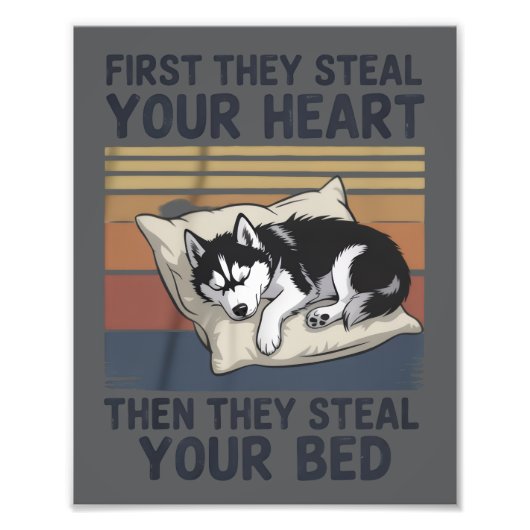 Funny Siberian Husky Pet Lovers Dog Owner  フォトプリント (正面)