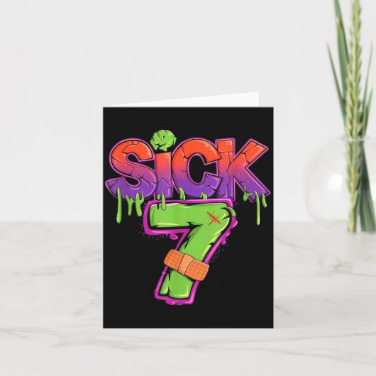 Funny Sick Seven 67 Funny Meme Sick Of 7  カード (正面)