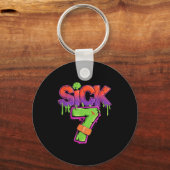 Funny Sick Seven 67 Funny Meme Sick Of 7 キーホルダー (正面)