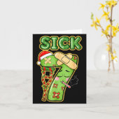 Funny Sick Seven Meme 67 Six Seven Santa Hat Chris カード (黄色い花)