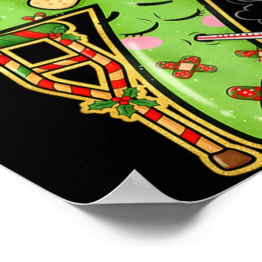 Funny Sick Seven Meme 67 Six Seven Santa Hat Chris ポスター (角)