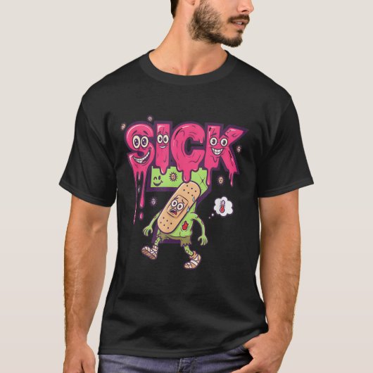 Funny Sick Seven Meme Tee Six Seven Fun Wordplay D Tシャツ (正面)