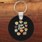 Funny Side Chick Thanksgiving For Men Women  キーホルダー (正面)