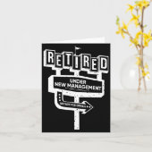 Funny Sign Retired Under New Management See Wife F カード (黄色い花)