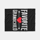 Funny Siled Granhildren Favorite Granhild  フリースブランケット (正面(横))