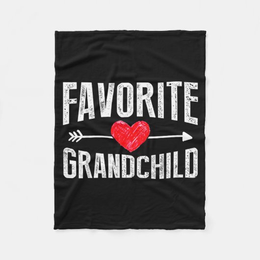 Funny Siled Granhildren Favorite Granhild  フリースブランケット (正面)