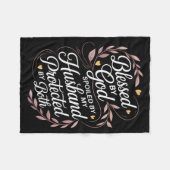 Funny Siled Wife Art For Women Girls Mpy Old Husba フリースブランケット (正面(横))