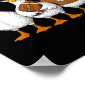 Funny Silly Goose Duck Football Fall Football Game ポスター (角)