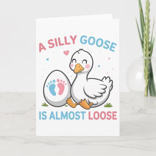 Funny Silly Goose Greeting Card | Cute Meme Card カード (正面)