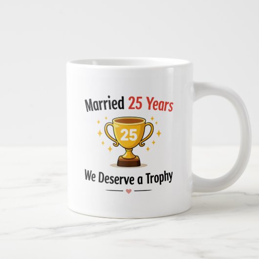 Funny Silver Anniversary Mug Gif ジャンボコーヒーマグカップ (右)