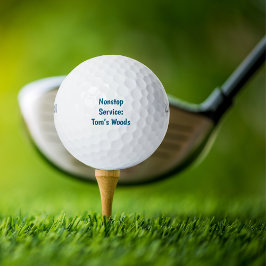 Funny Simple Golfer "Nonstop Service:Name's Woods" ゴルフボール