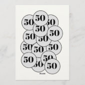 Funny Simple No Fears 50th birthday party   招待状 (裏面)